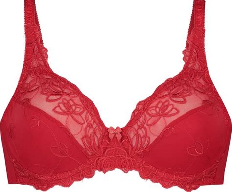Hunkemöller Dames Lingerie Niet voorgevormde beugel bh Diva Rood maat F bol