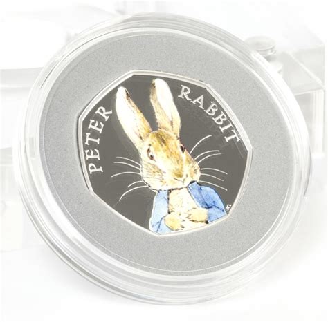 The 2016 Peter Rabbit Silver Proof Coloured 50p Coin – The Westminster