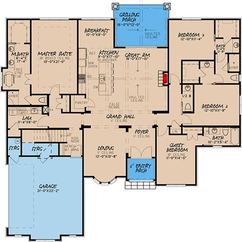 Bed French Country House Plan With Bonus Room Over Garage Sq