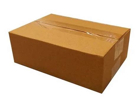 Brown Single Wall Ply Rectangular Plain Corrugated Packaging Box