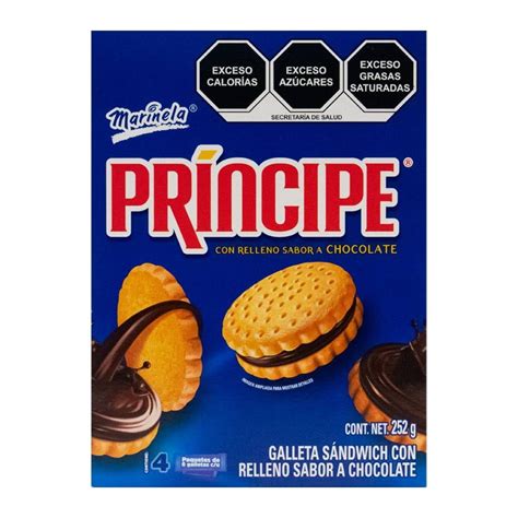 Galletas Príncipe Marinela con relleno sabor a chocolate 252 g Walmart