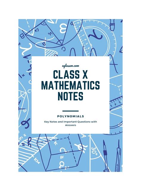 Class 10 Maths Notes For Polynomials