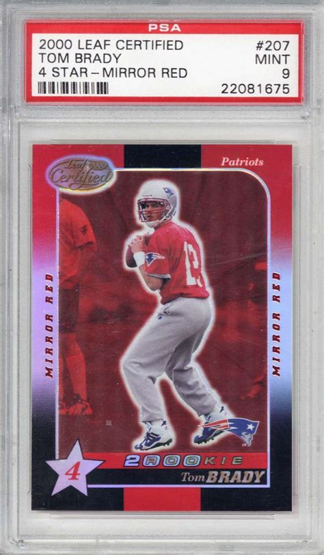 Lot Detail Tom Brady Rare Leaf Certified Star Mirror Red