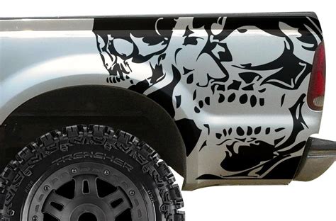 Vinyl Skull Graphics For Ford F 250 Racerx Customs Auto Graphics