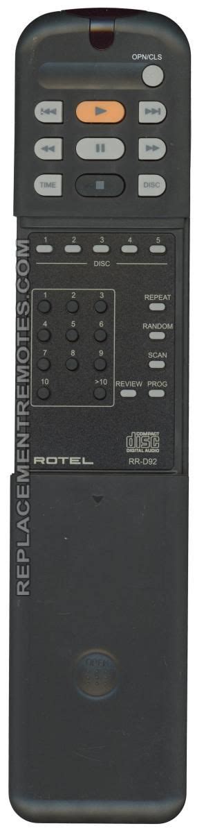 Buy ROTEL RR-D92 RRD92 CD Player Remote Control