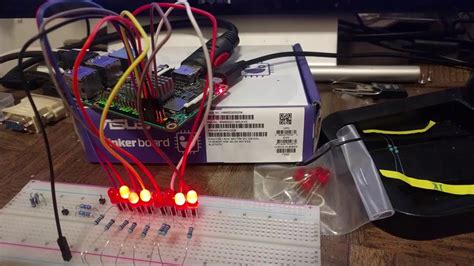 Asus Tinker Board Gpio Leds Simple Binary Display Youtube