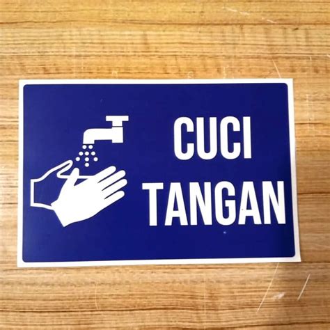 Jual Sign Sticker K Rambu Safety Cuci Tangan Uk X Cm Shopee Indonesia