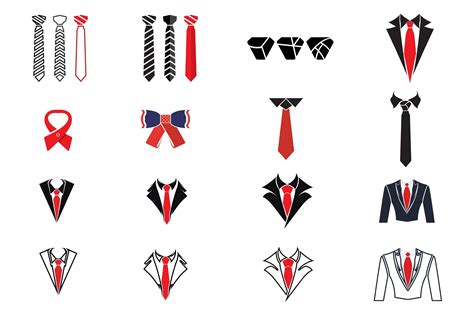 Suit tie and tuxedo logo vector