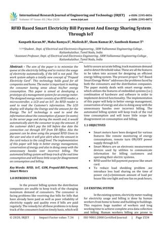 IRJET - RFID Based Smart Electricity Bill Payment and Energy Sharing ... 