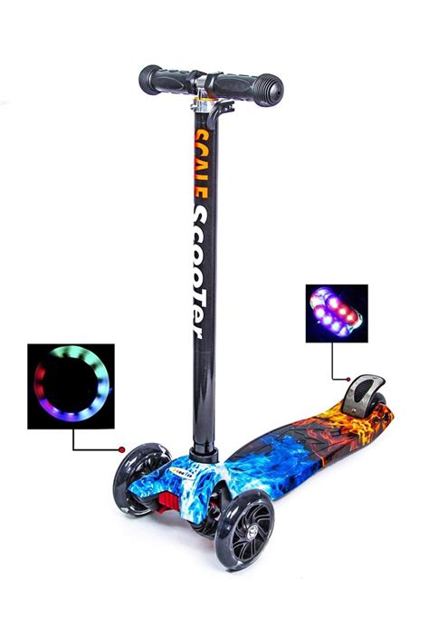 Самокат со Светящимися Колесами для Детей от 3-6 Лет Scale Scooter Maxi ...