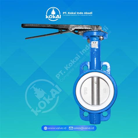 Butterfly Valve Size 4″ Inch Cast Iron Pn 16 Jis 10k Seat Ptfe Pt Kokai Indo Abadi