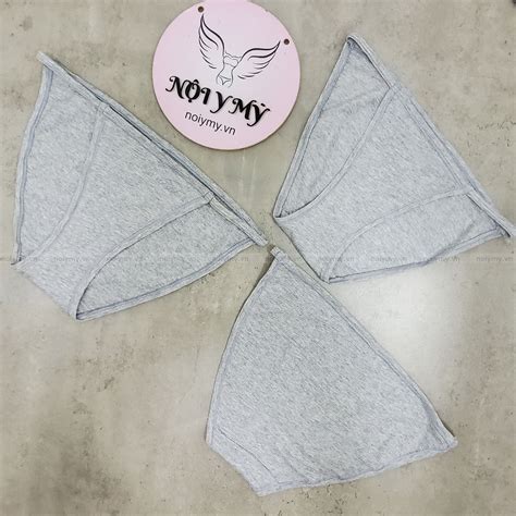 Quần lót Pink bikini dây thun cotton màu xám qbx Nội y Mỹ