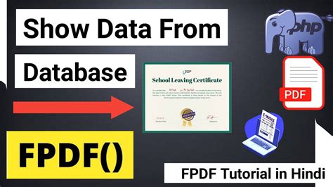 Show Data From Database In PDF Using FPDF FPDF Database Connection