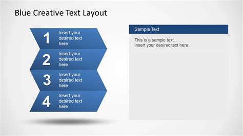 Blue Creative Text Layout For Powerpoint Slidemodel