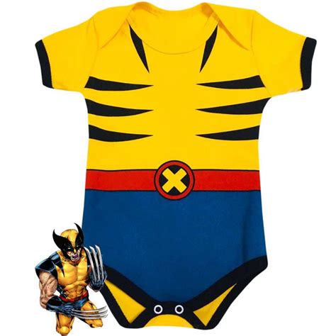 Kit Body Bebê Wolverine Máscara Baby Dress Baby Dress Loja