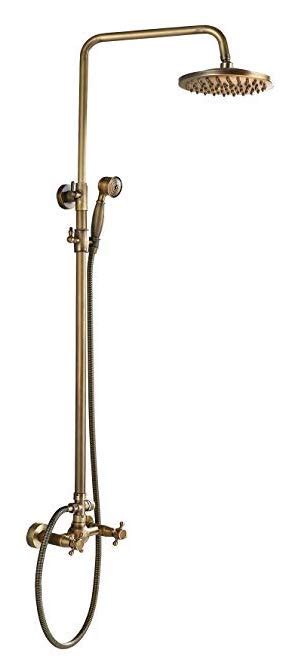 5 Vintage Style Aged Brass Shower Faucets Hardware Systems