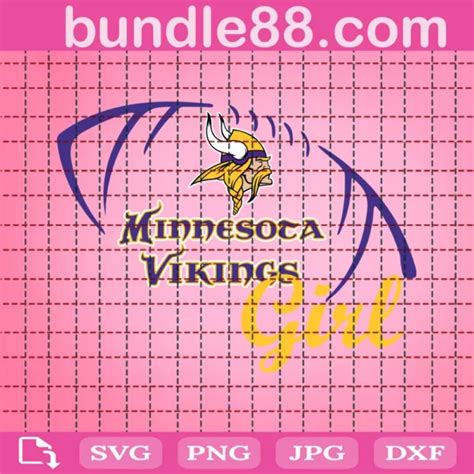 minnesota vikings girl svg svg png dxf eps digital  october