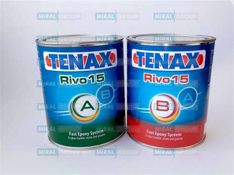 TENAX Клей эпоксидный для камня RIVO-15 (A+B) Nero PLUS черный (1+1л) 2,8кг
