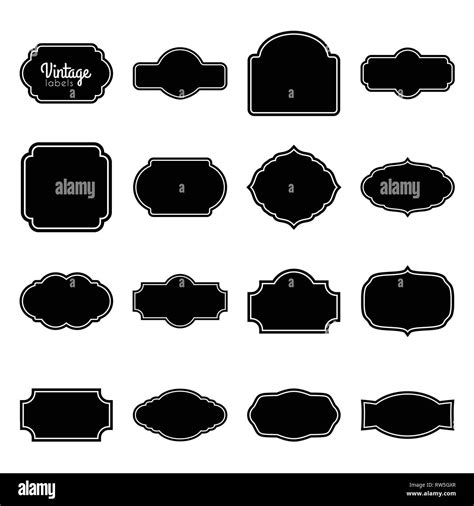 Vector vintage etiquetas establecidas. Para el diseño de marcos Imagen Vector de stock - Alamy