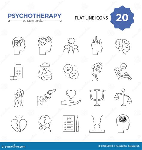 Psychology Line Symbol Or Psy Outline Sign Vector Illustration