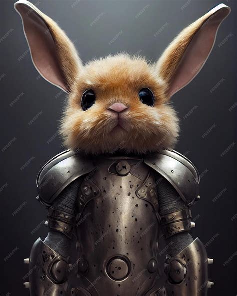 Premium Photo | A rabbit in a knight armor