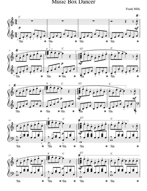 Print And Download In Pdf Or Midi Music Box Dancer Frank Mills Free Sheet Music For Piano