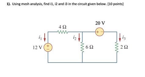 Solved 1 Using Mesh Analysis Find I1i2 And I3 In The