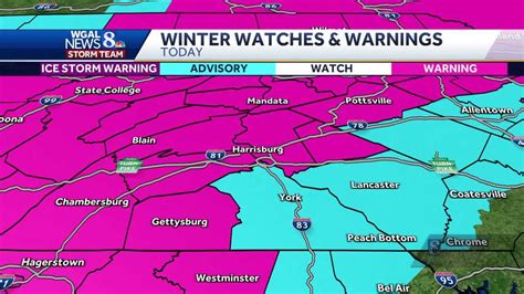 Winter Storm Warnings Watches Issued For South Central Pa