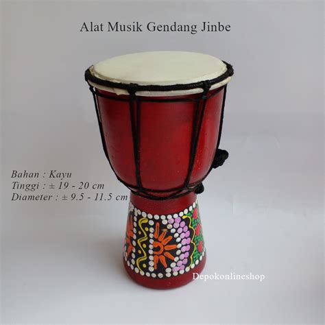 Jual Gendang Kulit Jimbe Alat Musik Tradisional Mainan Anak Laki