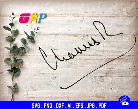 King Charles Signature Svg Dfx Jpeg Pdf Png Eps Instant Digital Download Sublimation Vector ...