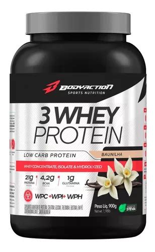 Suplemento En Polvo Bodyaction Whey Prote Nas Sabor Vainilla En Pote