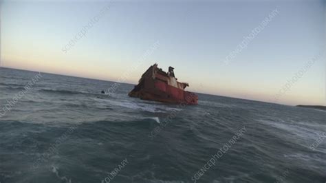 Jolly Rubino Wreck St Lucia South Africa Aerial Stock Video Clip