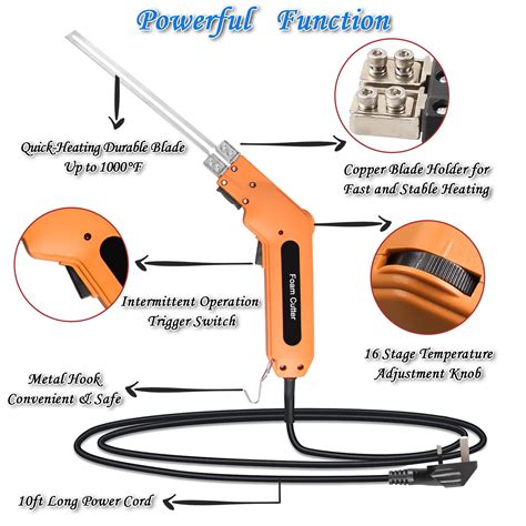 DOMINOX Foam Cutter Hot Knife Craft Knife Kit Polystyrene Cutter Heated Knife For Foam Sheet