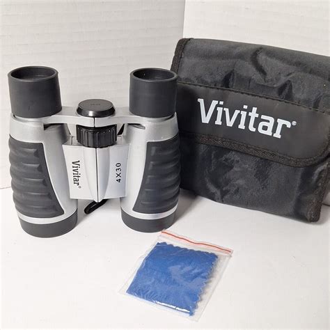 Vivitar 4x30 Binoculars With Belt Case Compact Silver Color Ebay