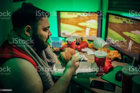 Gamer Playing Video Games Stock Photo Download Image Now Addiction