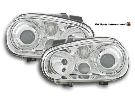 Vw Golf Mk4 Headlight 1j Pair Chrome Head Lights Left And Right Set