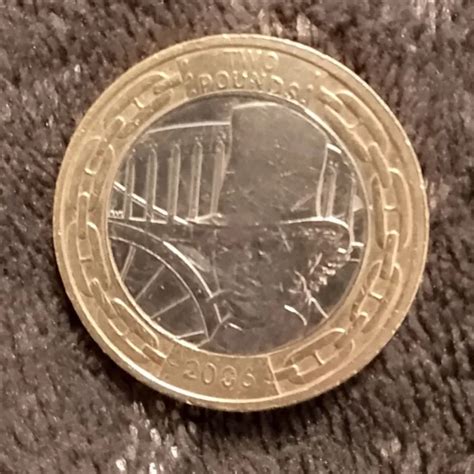 2006 BRUNEL 2 Coin 200th Anniversary Of His Birth Circulated