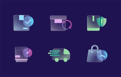 Glass Morphism Icon Delivery Package 13162038 Vector Art At Vecteezy