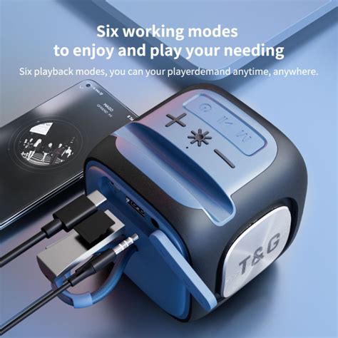 T&G TG-359 TWS Bluetooth V5.3 Portable Wireless Super Bass Speaker with ...