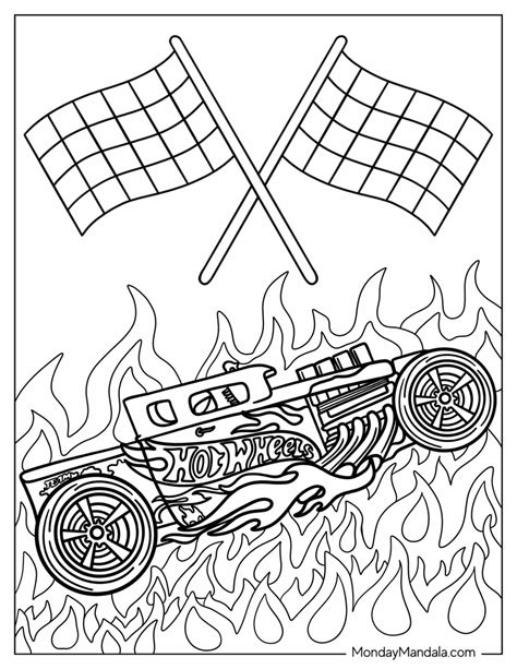 Hot Wheels Coloring Pages Free PDF Printables