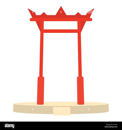 Red Gate Icon Cartoon Style Stock Vector Image And Art Alamy