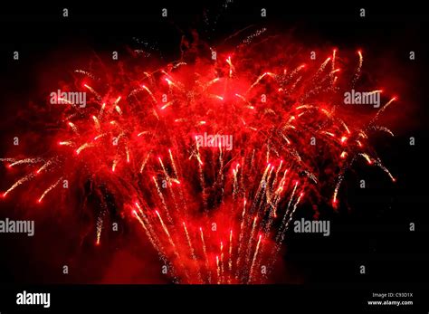 Fireworks on Swiss National Day Switzerland Stock Photo - Alamy