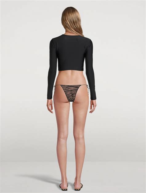 TROPIC OF C The C String Tie Bikini Bottom In Zebra Print Holt Renfrew Canada