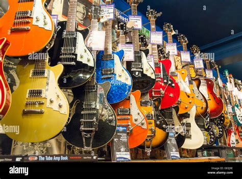 Electric Guitars In Andys Guitar Shop In Denmark Street London