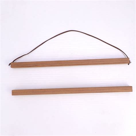 51CM Teak Wooden DIY Magnetic Hanging Shaft Poster Hanger Frame Magnet