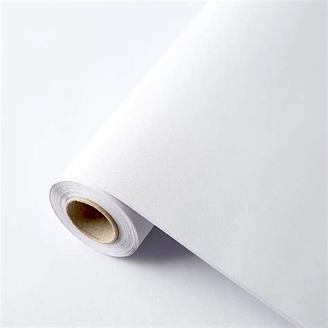 dimcol white peel  stick wallpaper matte white  adhesive