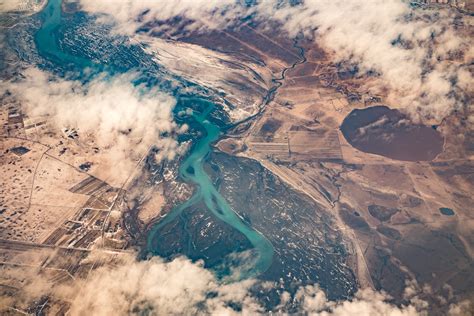 Aerial View Of A River In Iceland Image Free Stock Photo Public