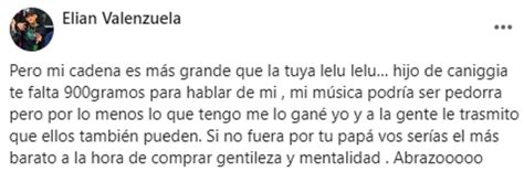 L Gante reveló las fuertes amenazas que recibió de Alex Caniggia Te