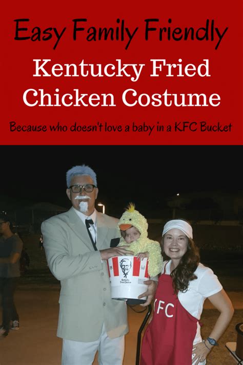 Easy Family DIY KFC Halloween Costume for the Costume Challenged