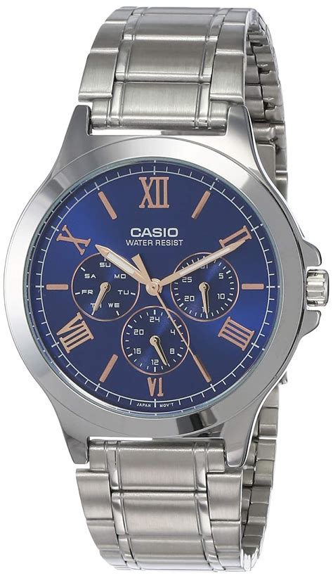 Casio Enticer Analog Blue Dial Men S Watch Mtp V D Audf Mtp V Hd